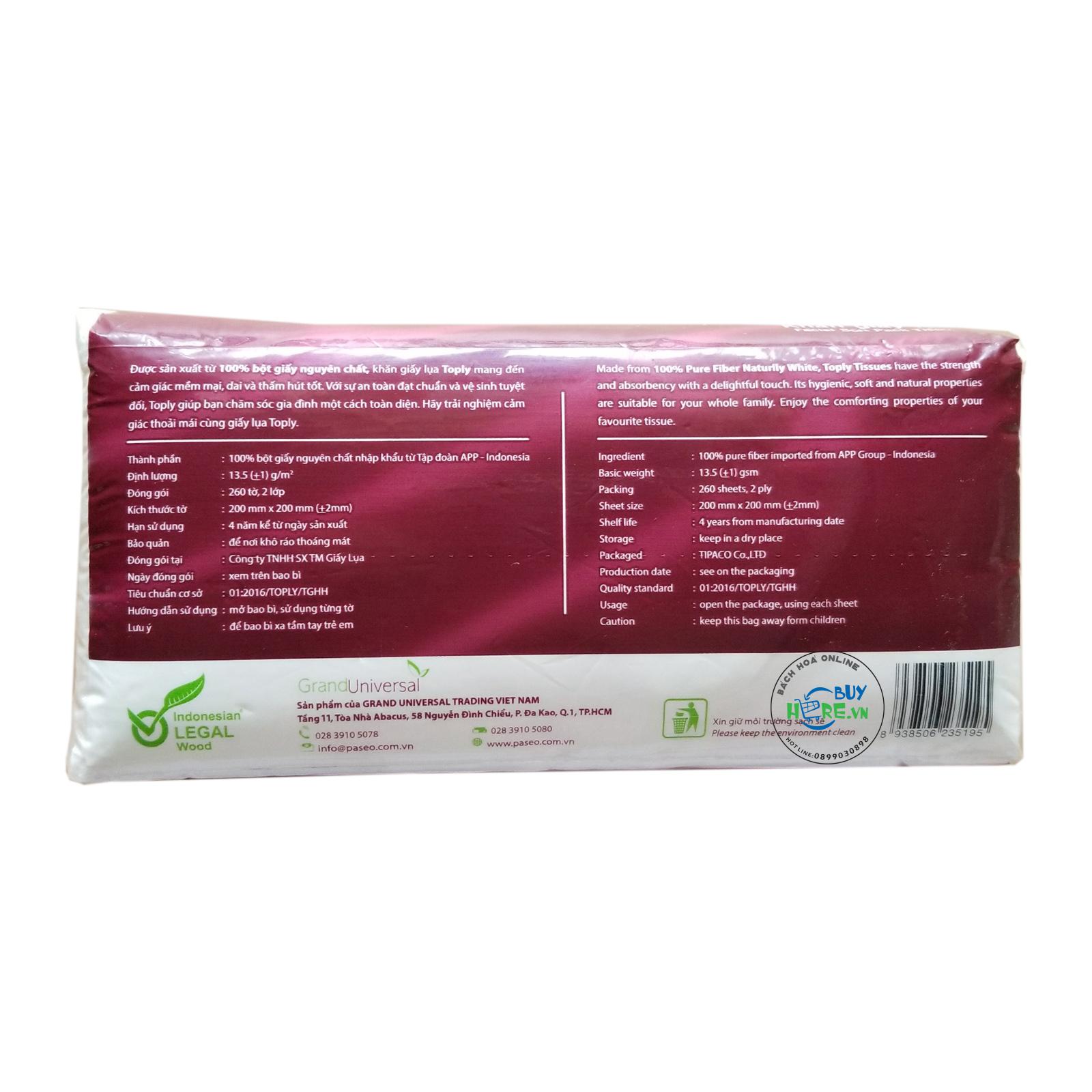 [HCM]Khăn Giấy Thếp Toply 260 Tờ (2 Lớp)