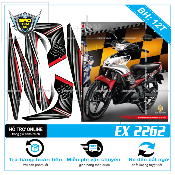 Tem rời ex 2010 thái đỏ đen 2262