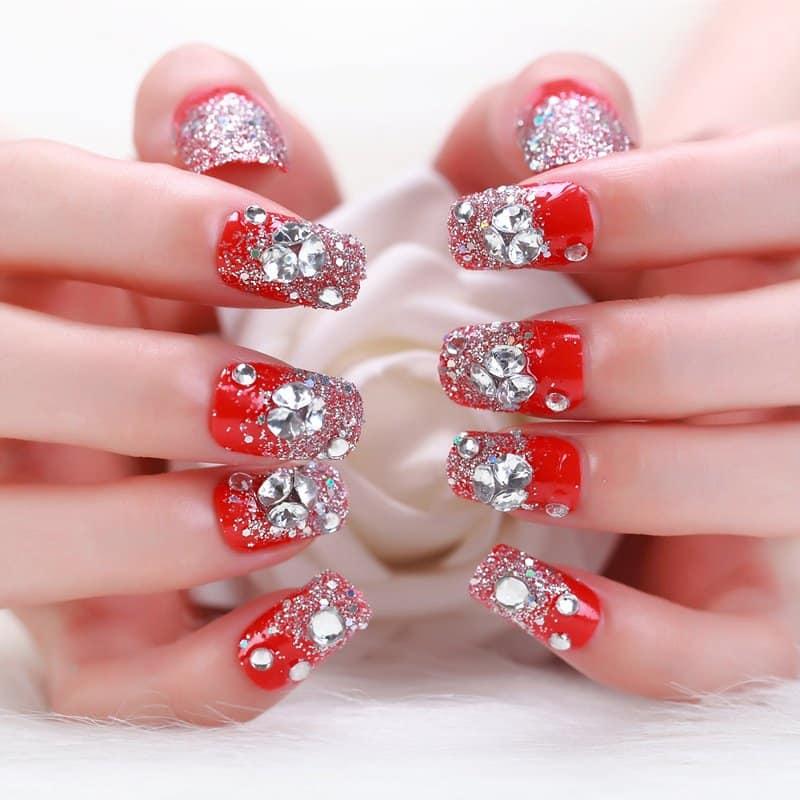 Bộ 24 Móng tay giả , nail giả A9 (kèm keo dán móng)