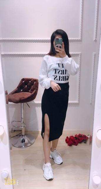 Sét áo BUT kèm chân váy xẻ HSU0220
