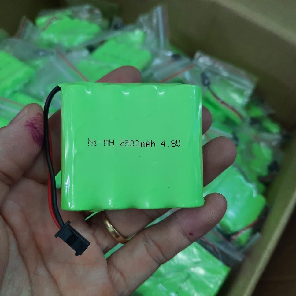 Bộ pin và cáp 4.8v 2800mah cổng nối SM dùng cho xe mô hình điều khiển từ xa