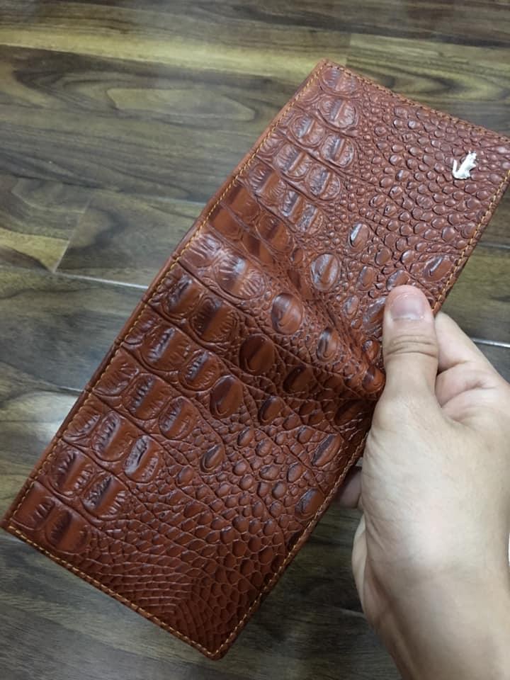 Bóp da cá sấu loại xịn,đốt k cháy (hàng mới về,siêu đẹp,giao màu ngẫu nhiên)