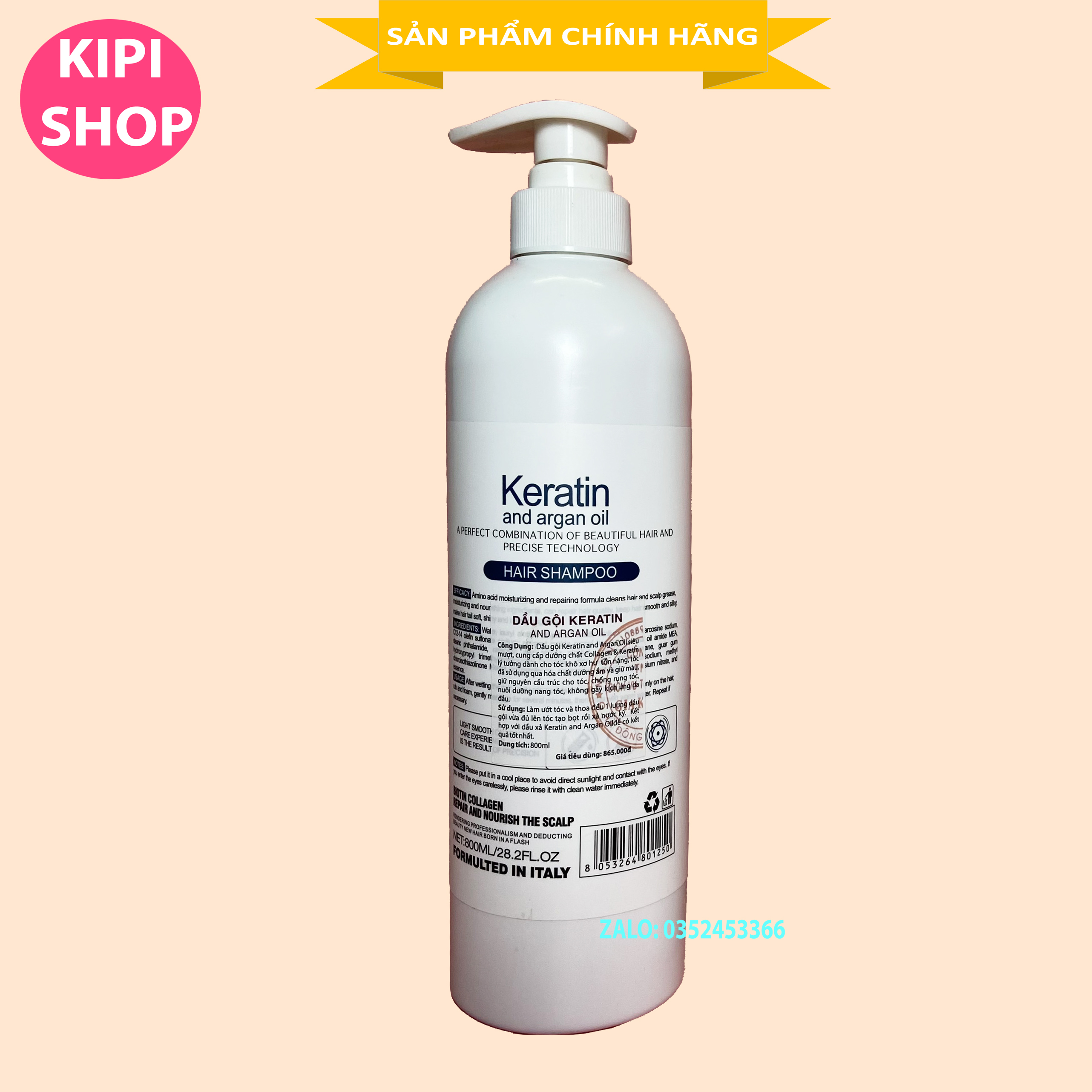 [Chính hãng] CẶP DẦU GỘI XẢ PHỤC HỒI KERATIN CLASS PRO 800ML X2