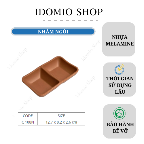 Chén Chấm Hai Ngăn Nhám Ngói - C108NN