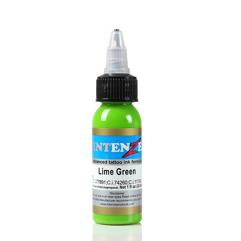 Mực xăm hình [Tặng quà + Freeship]  Mực xăm IntenZ xanh lá 30ml