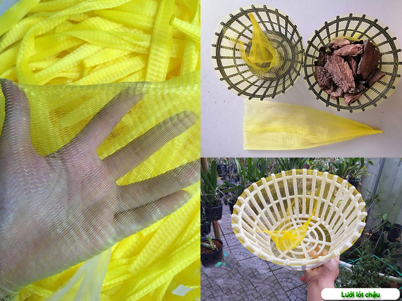 1 túi lưới bọc chậu hoa lan, hoa quả giá rẻ