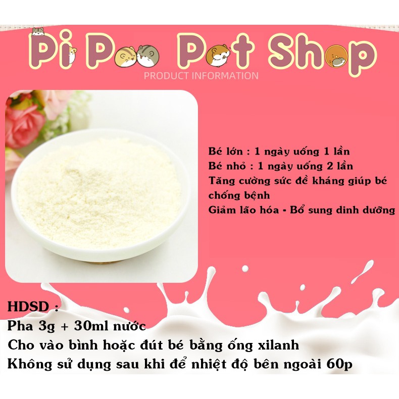 Bột sữa dê cho Hamster, sóc , thỏ , bọ...