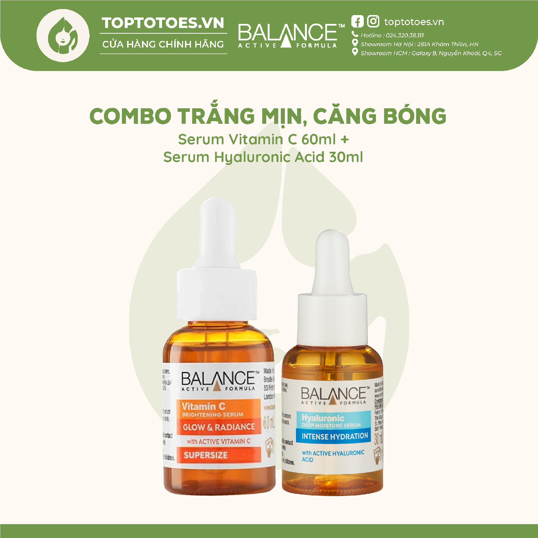 Serum sáng da, mờ thâm Balance Vitamin C Brightening 30ml/60ml