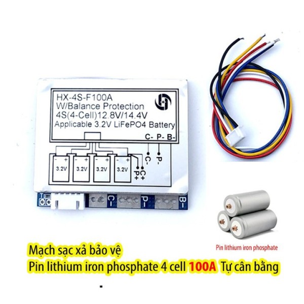 Mạch bảo vệ pin lifepo4 100a 4s dùng để sạc và xả cân bằng cho pin lithium sắt phosphate