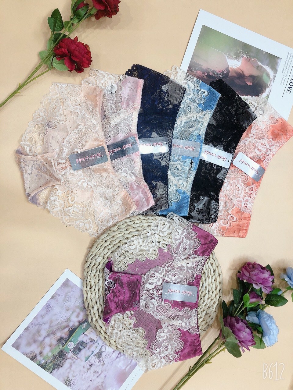 Set 5 Quần Lót Phi Bóng Pha Ren Sexy Mẫu Mới