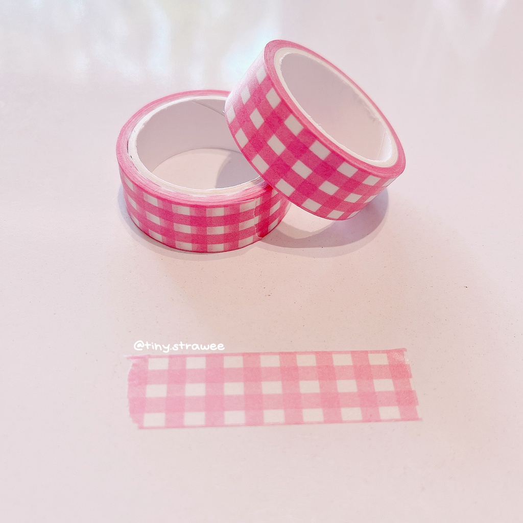 Cuộn washi tape caro/ hoa nhí