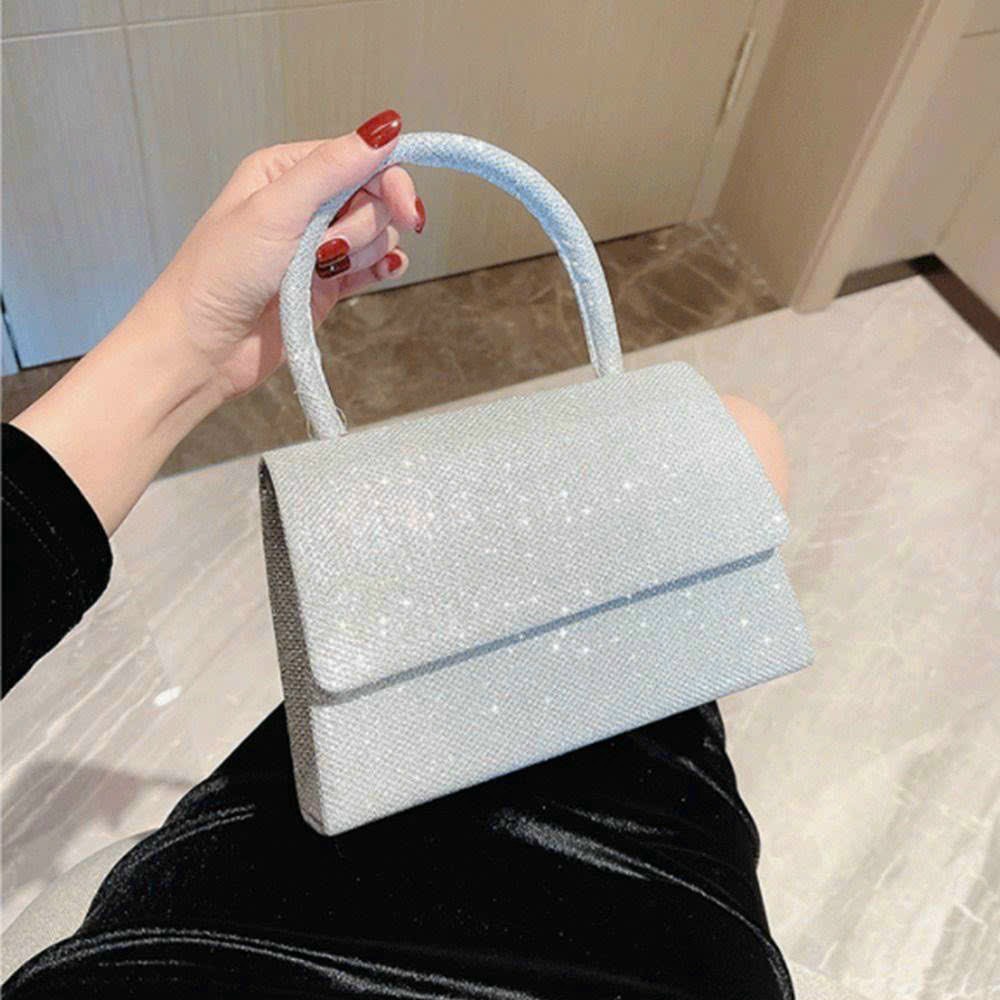 Túi xách dự tiệc nữ kim tuyến nhũ bling bling