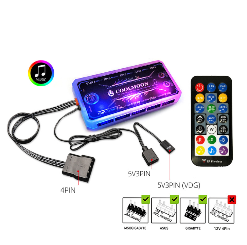 Quạt Tản Nhiệt, Fan Case Led RGB Coolmoon X2  - Bán Lẻ