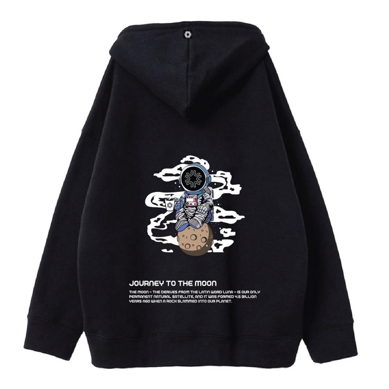 Áo Hoodie Moon (Đen- Trắng)