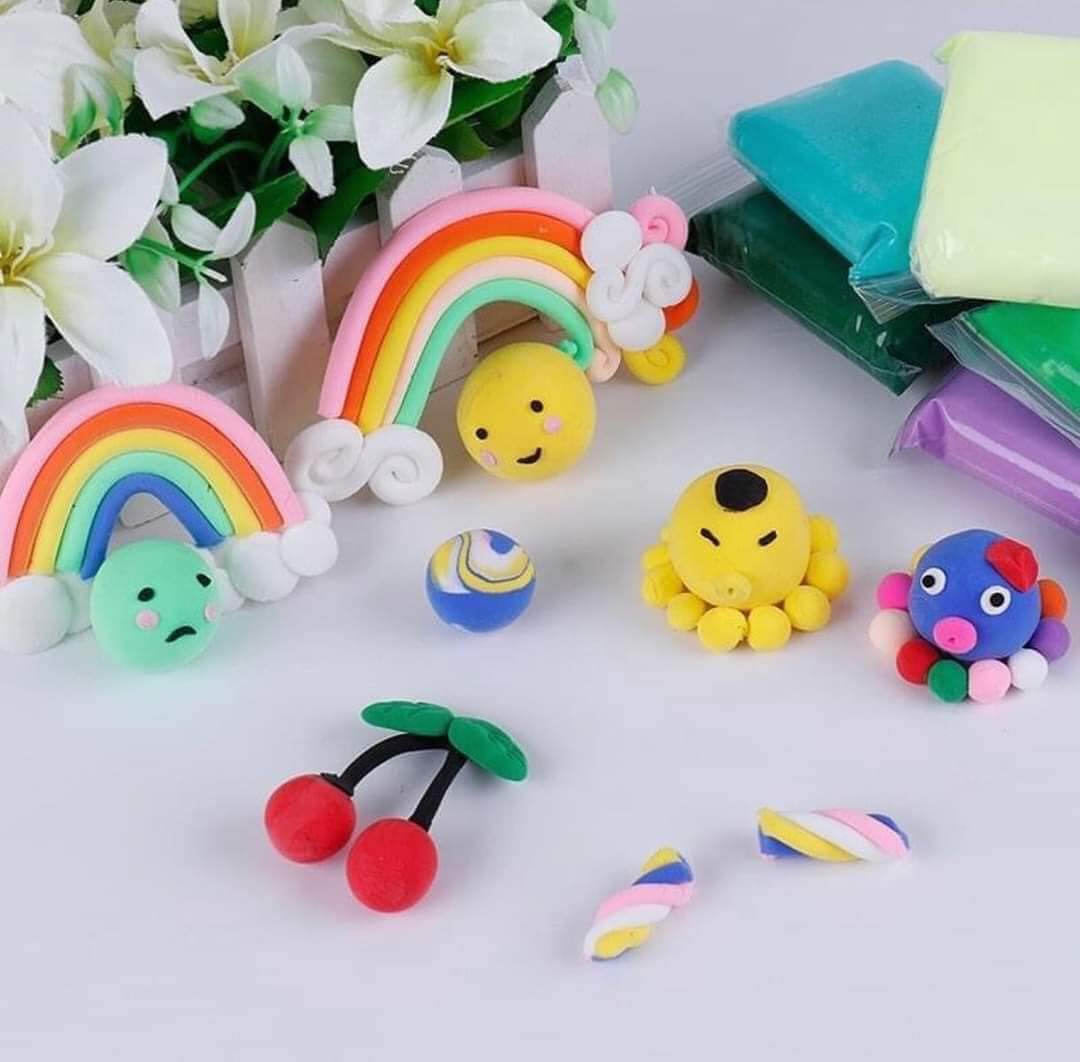 Set đất nặn tự khô 12 màu cho bé