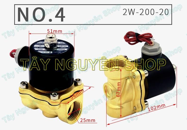 Van điện từ phi 27mm WT - Coli đồng - 2W160-20