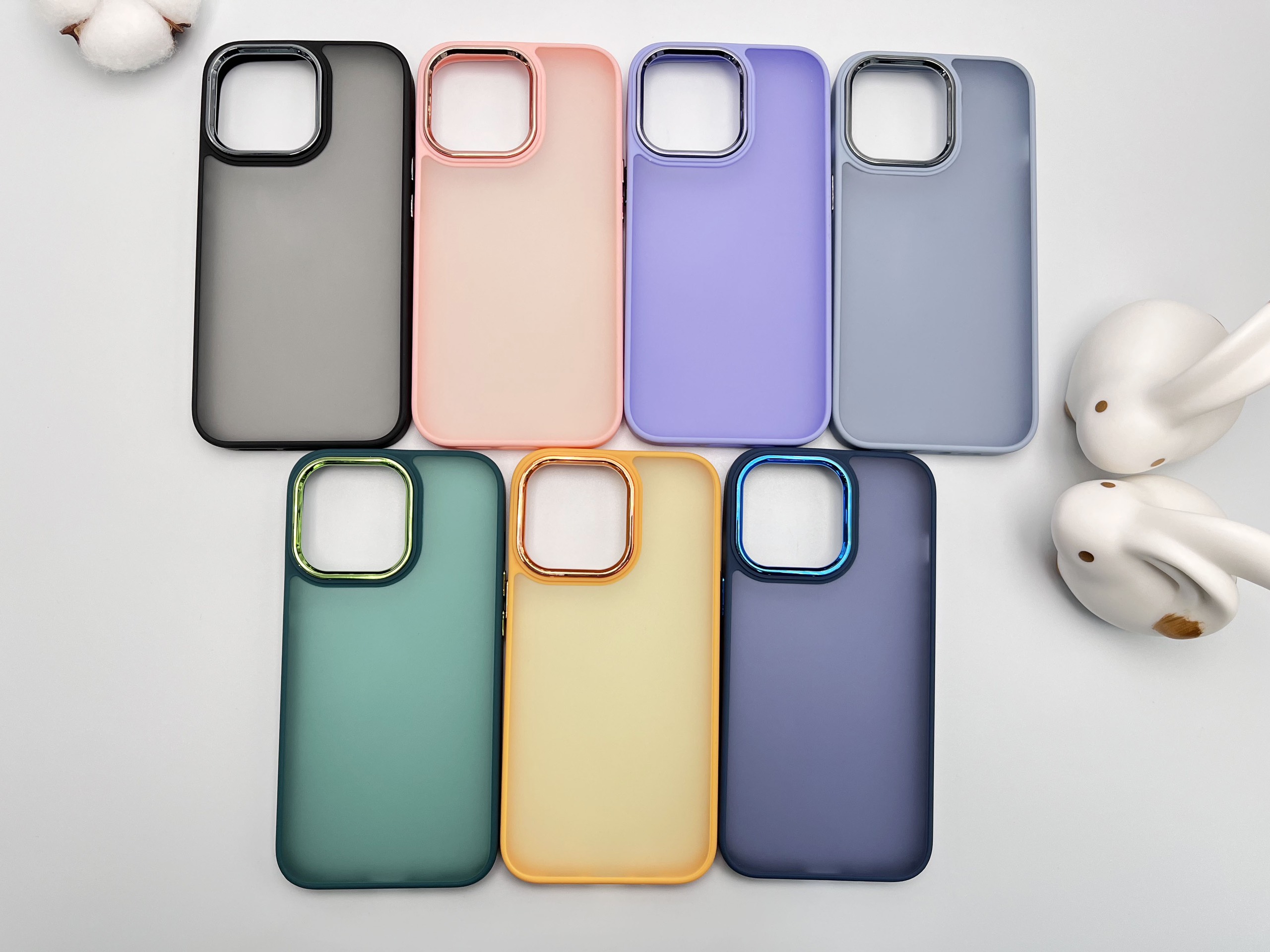 Ốp điện thoại iphone nhám ip16 - viền nổi camera - chất liệu tpu cứng chống sốc - đủ dòng iph 11/12/13/14