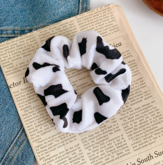 [HCM]Cột Tóc Scrunchies Bò Sữa Lông Nhung Hot Trend