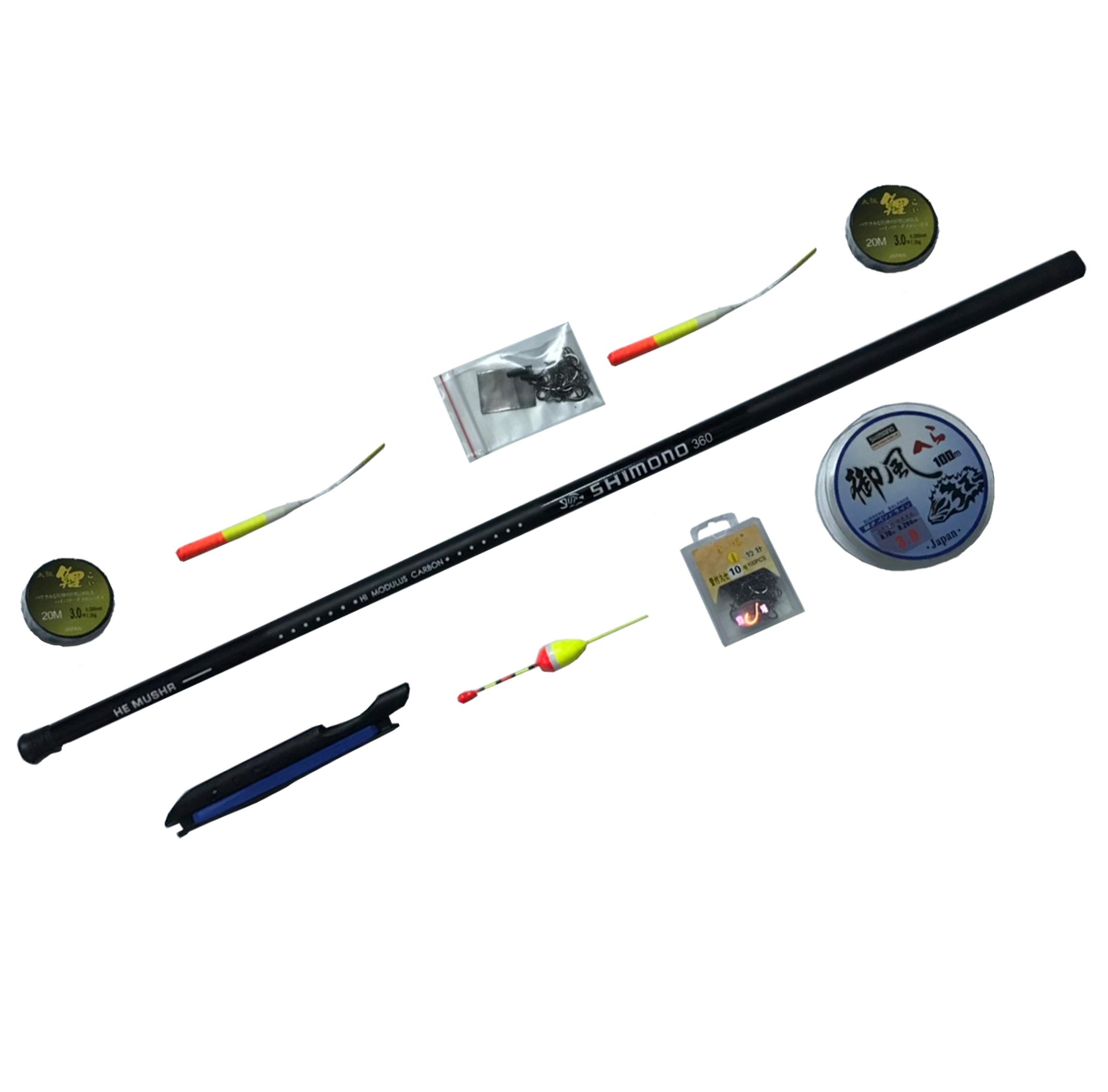 Cần câu tay dạng rút 360 (3m3) - cần câu đơn