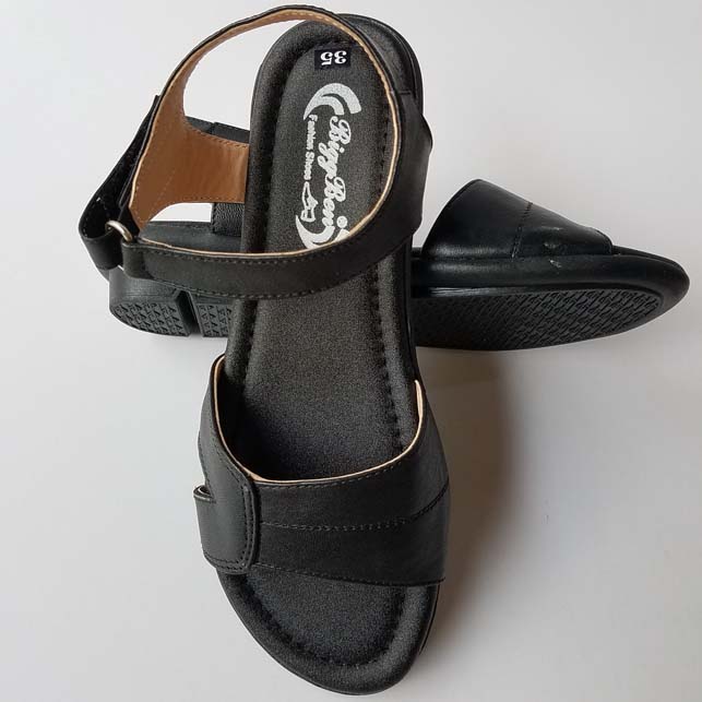 Giày Sandal Nữ Đế Bệt BIGBEN Da Bò Thật Cao Cấp