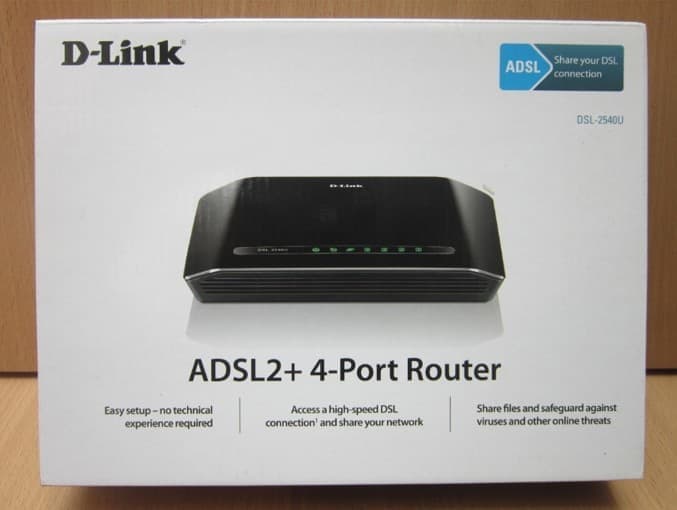 Modem ADSL D-Link DSL-2540U 4PORT ETHERNET ROUTER