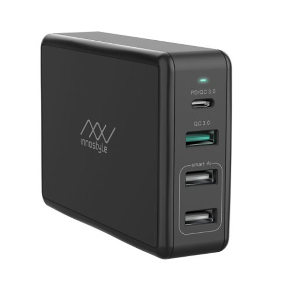 Củ Sạc Nhiều Cổng Innostyle Gomax Pro 80W (USB-C PD 65W + USB QC3.0 18W + 2 USB-A Smart AI) (IC80-4PD)