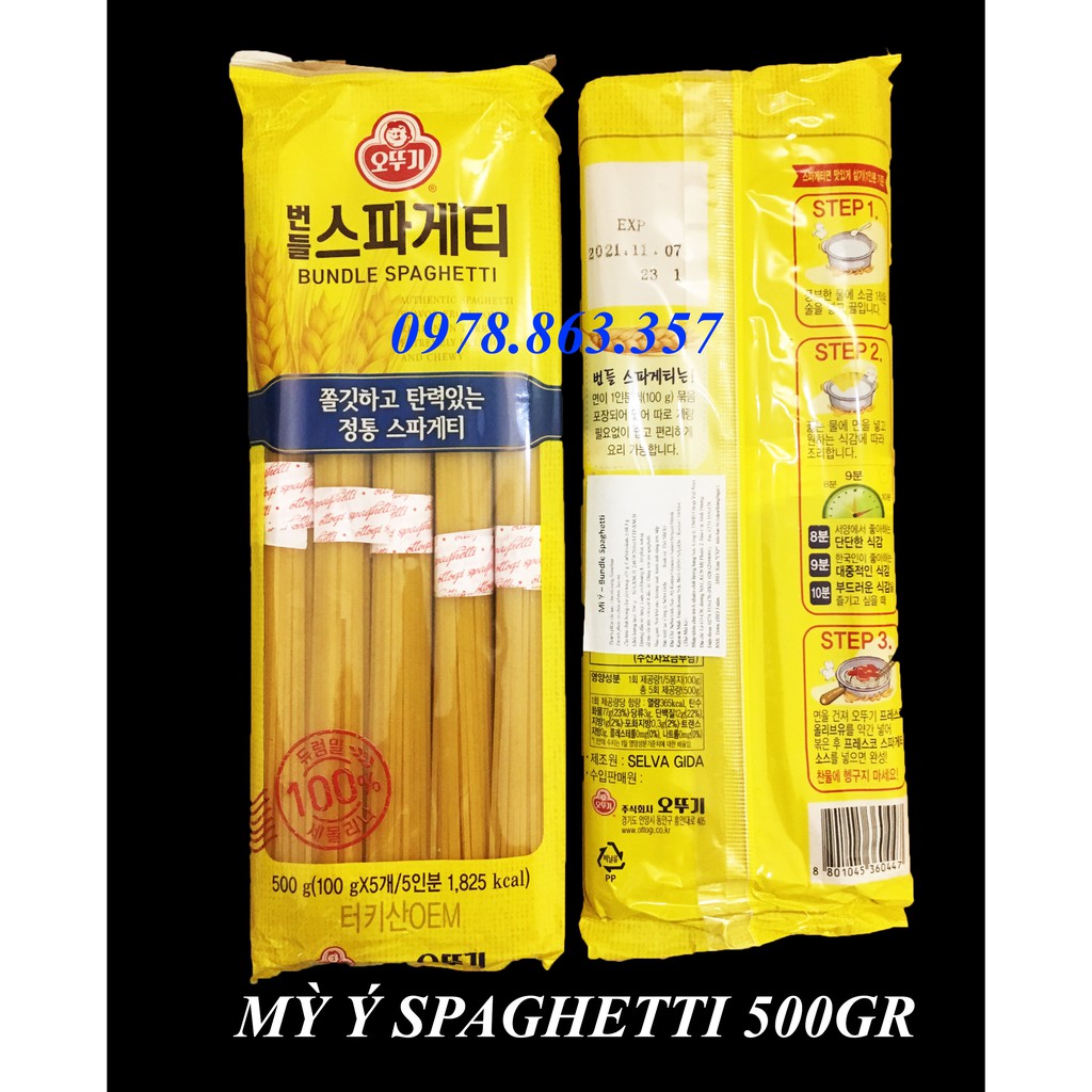 Mì ý Spaghetti Ottogi Hàn quốc gói 500g