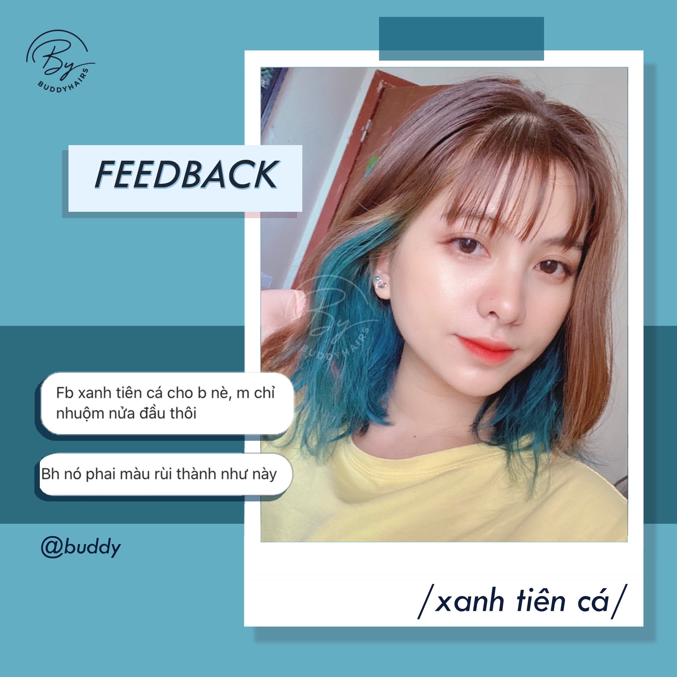 Thuốc nhuộm tóc Xanh tiên cá buddyhairs