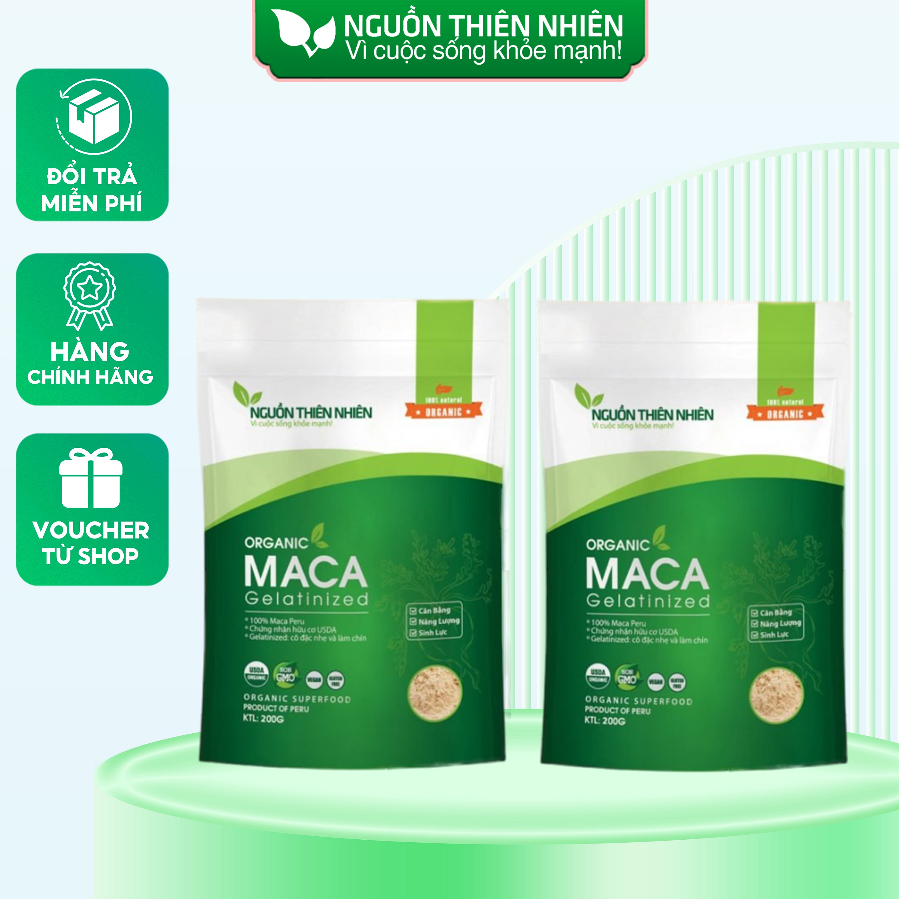 Combo 2 Túi Bột Sâm Maca Peru hữu cơ 200g NguồnThiên Nhiên