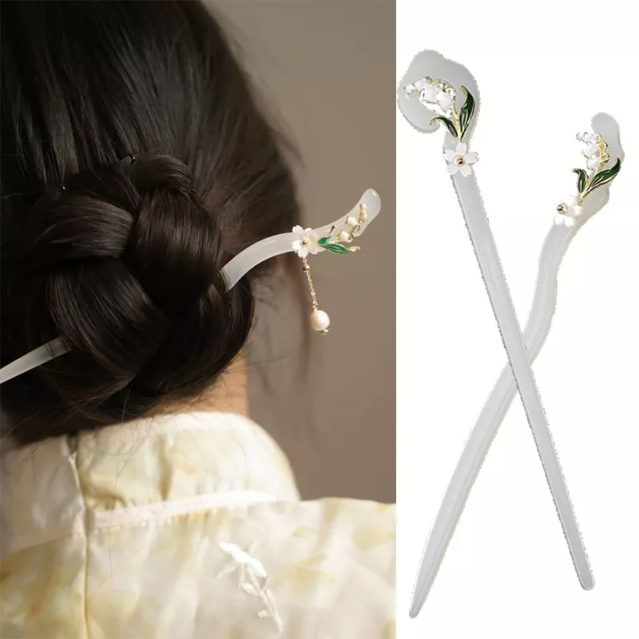 Trâm búi tóc phong cách Thanh Xà - Bạch Xà
