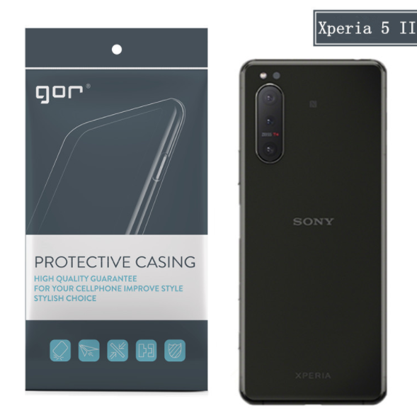 Ốp silicon GOR cho Sony Xperia 5 II ( Mark 2) - Silicon hãng Gor có gờ bảo vệ camera