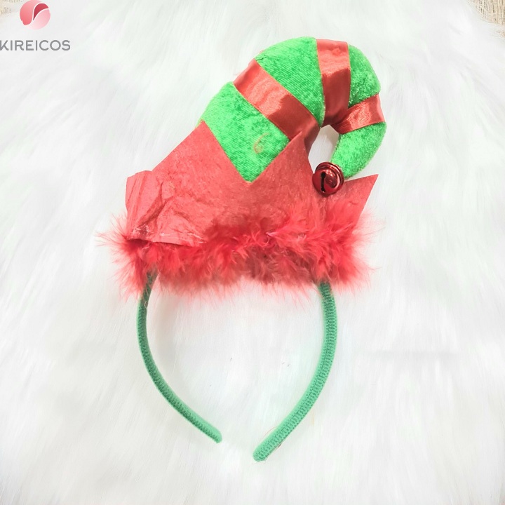 [HCM]Cài Noel Hình Nón Sọc Xanh Có Chuông