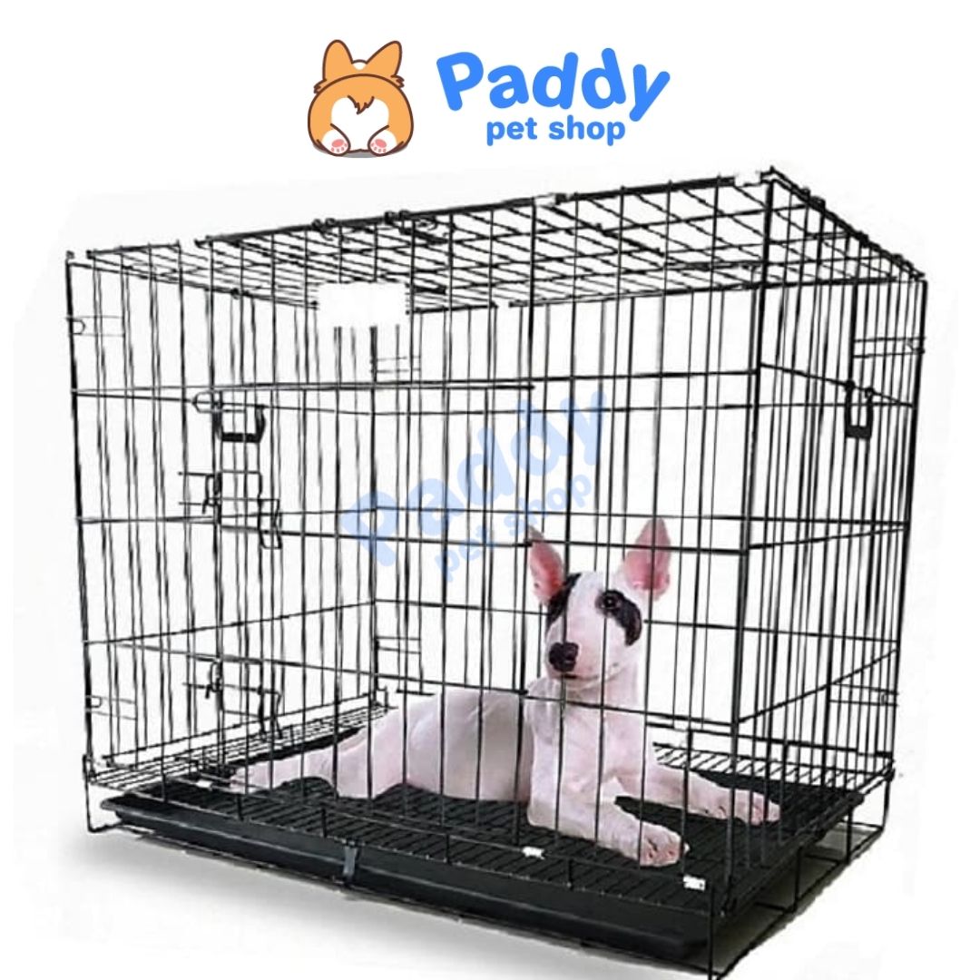 Chuồng chó mèo sơn tĩnh điện chống rỉ sét kèm khay lót