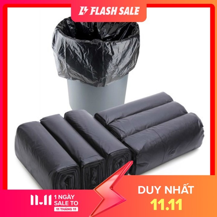 COMBO 1kg gồm 3 cuộn túi đựng rác tiện lợi màu đen size trung 55x65cm GIÁ SIÊU SALE