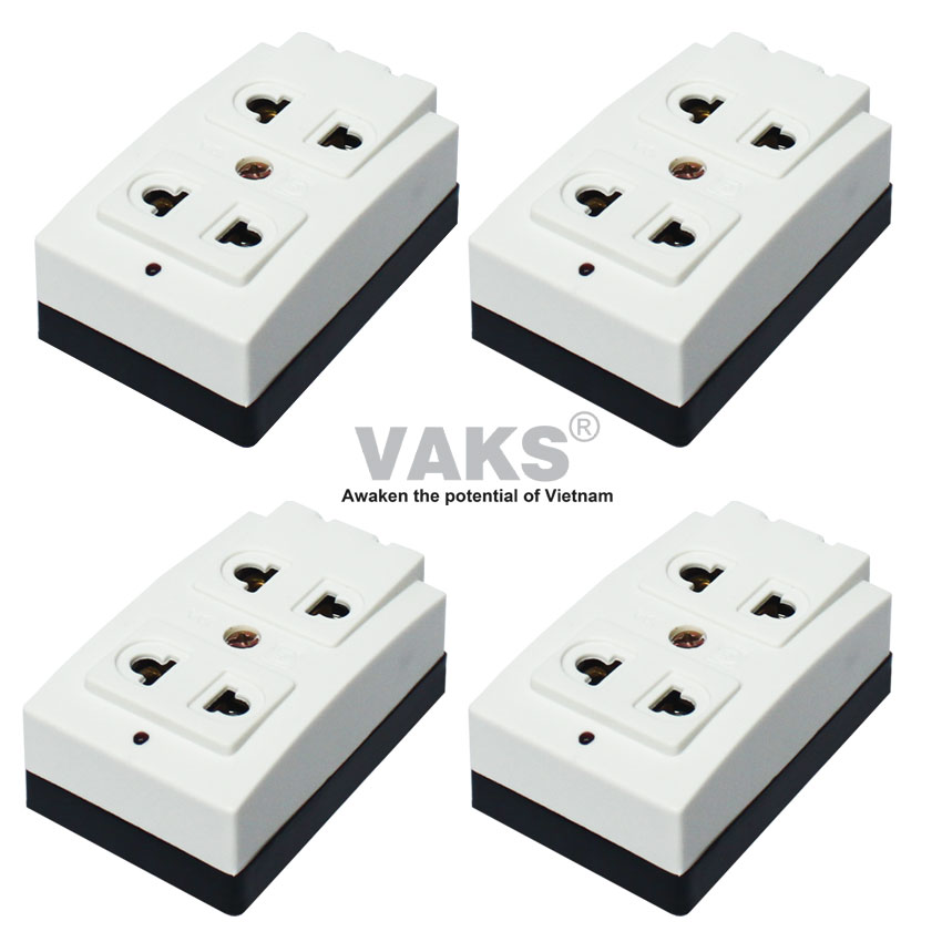 [HCM]4 Ổ CẮM ĐIỆN 2 Lỗ OC7-700 CÔNG SUẤT 10A-250V Sản phẩm chính hãng hàng Việt Nam chất lượng cao.