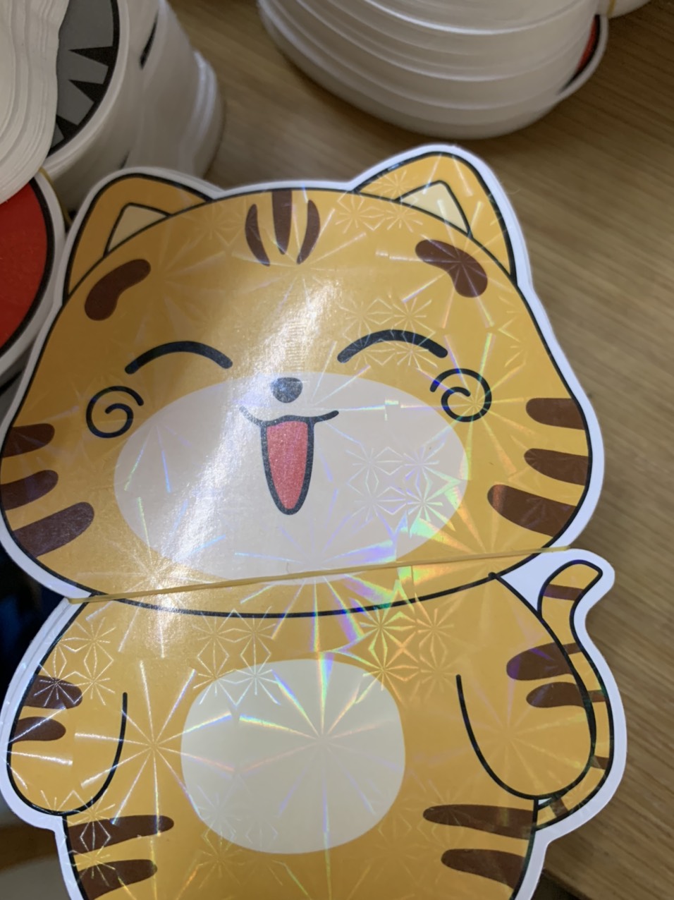 Lixi chibi hoạt hình phản quang hình mèo dễ thương
