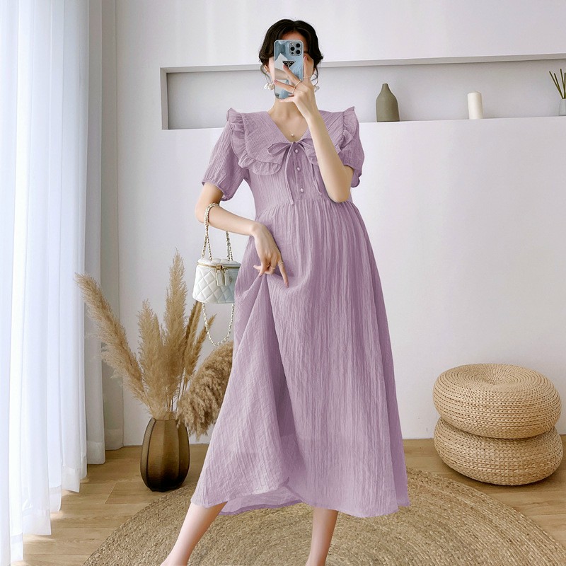 váy bầu thu đông công sở