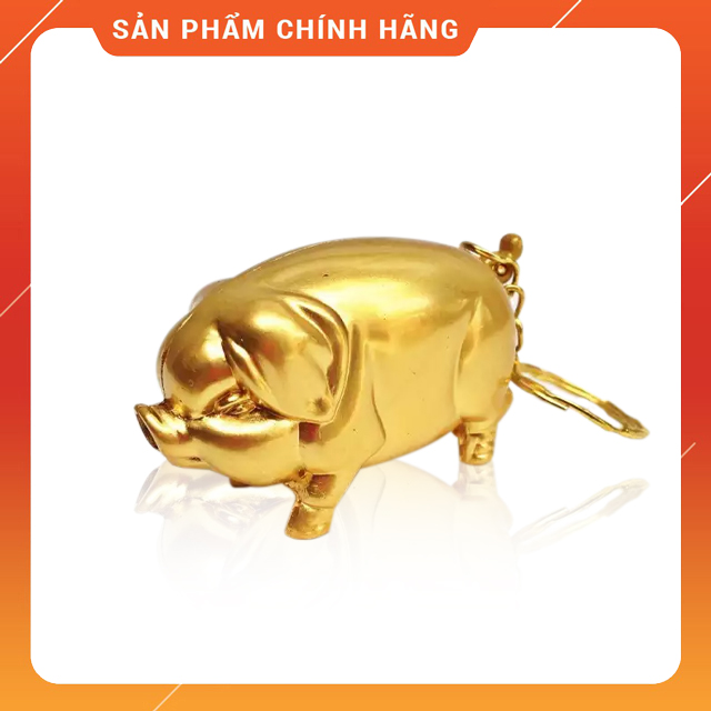 Vỏ Hộp Quẹt Bật Lửa Gas Móc Khóa Hình Con Heo Vàng Đẹp Độc Lạ Dùng Gas Cao Cấp (KHÔNG XĂNG KHÔNG GAS)