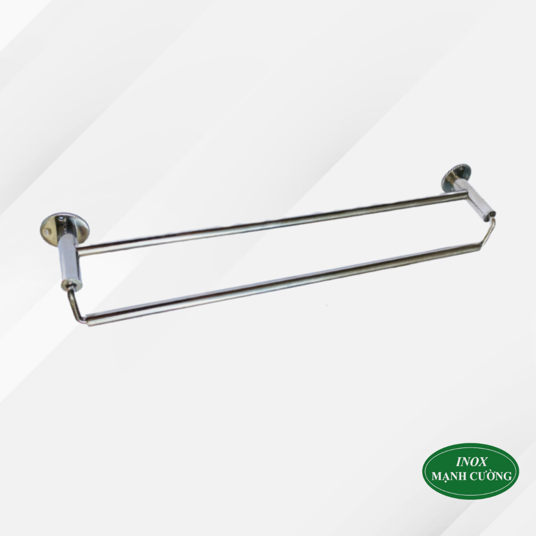 Vắt khăn đôi cong cao cấp inox 304 Mạnh Cường