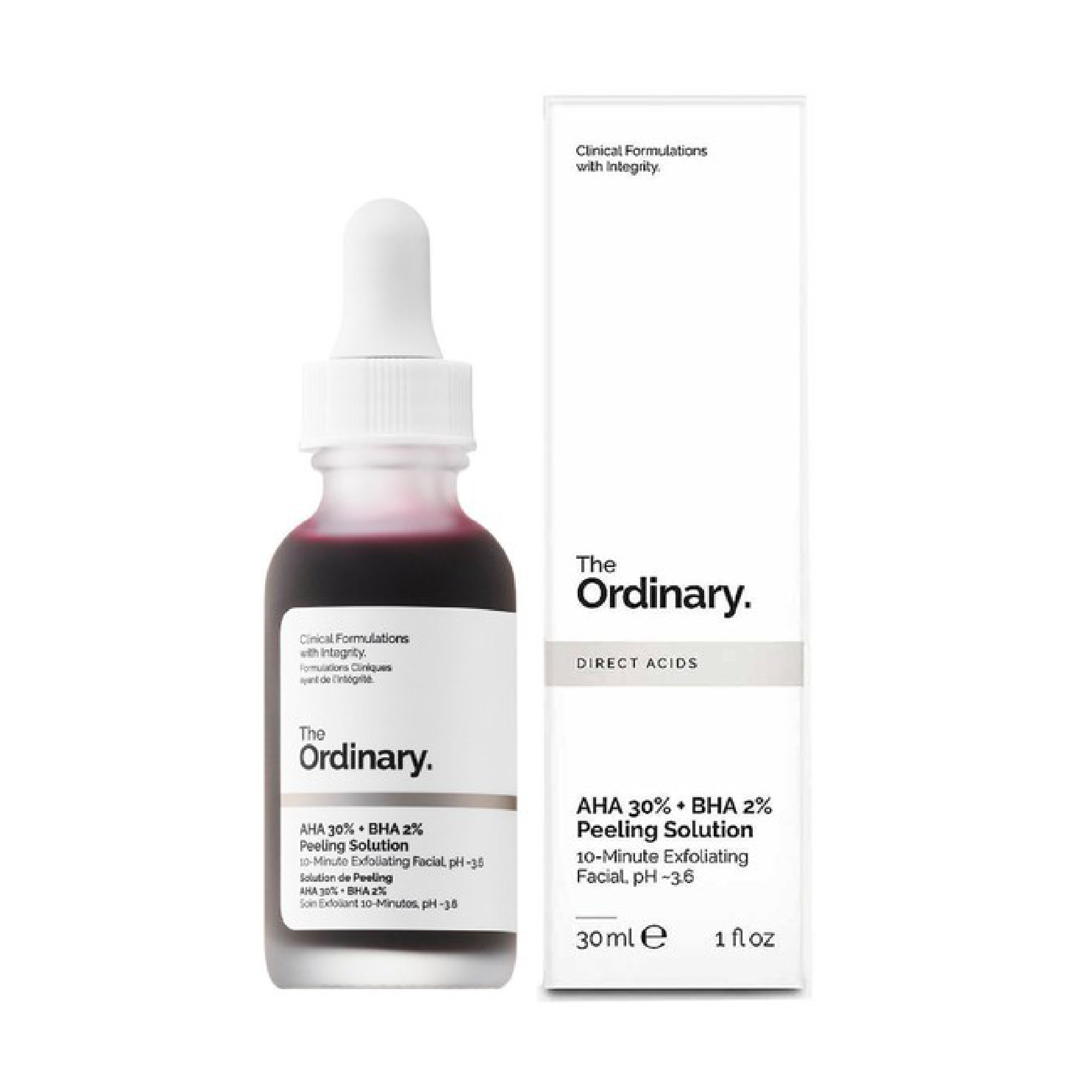 Tinh Chất Tẩy Da The Ordinary AHA 30% + BHA 2% Peeling Solution Serum 30ml