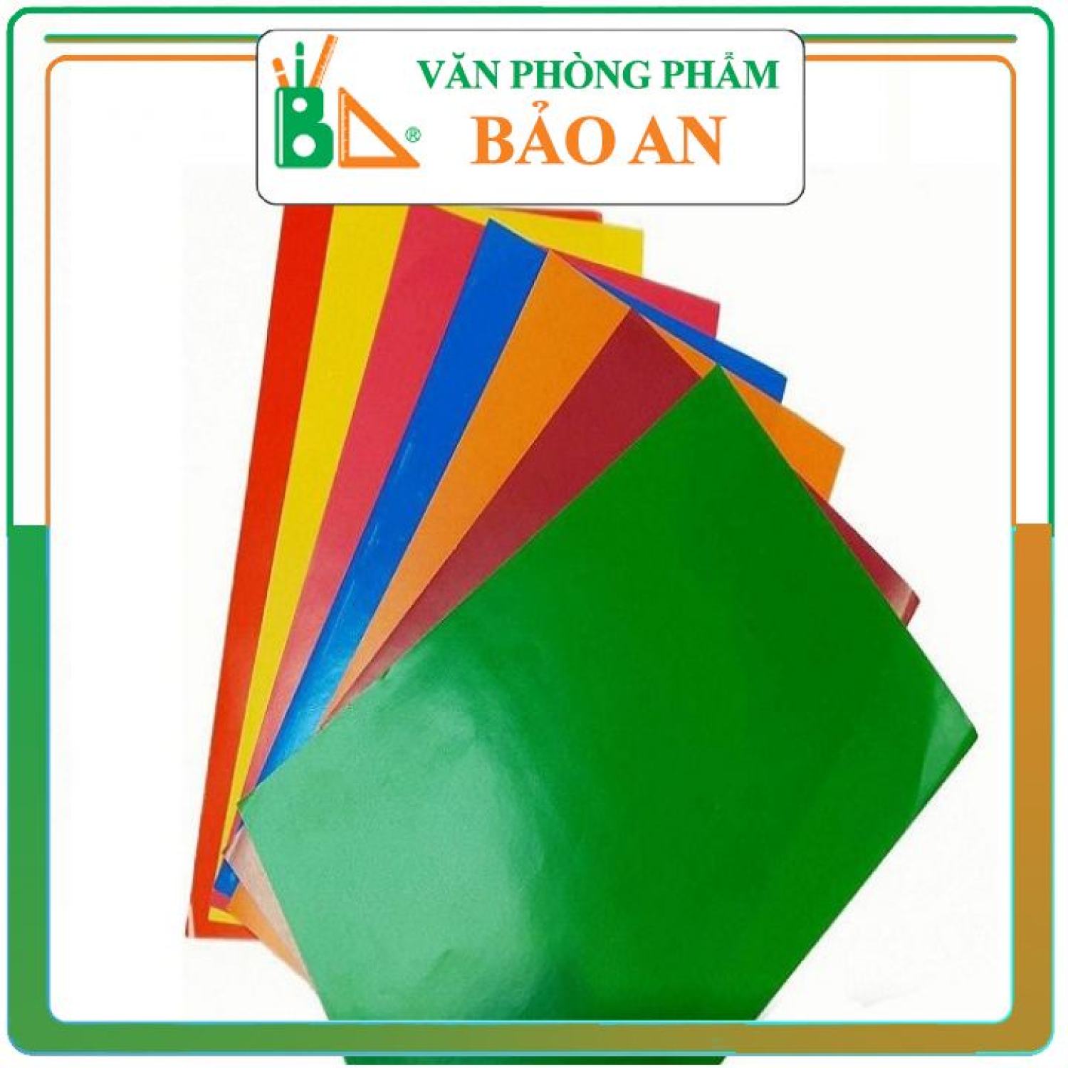 Giấy thủ công 7 màu hồng hà - văn phòng phẩm bảo an