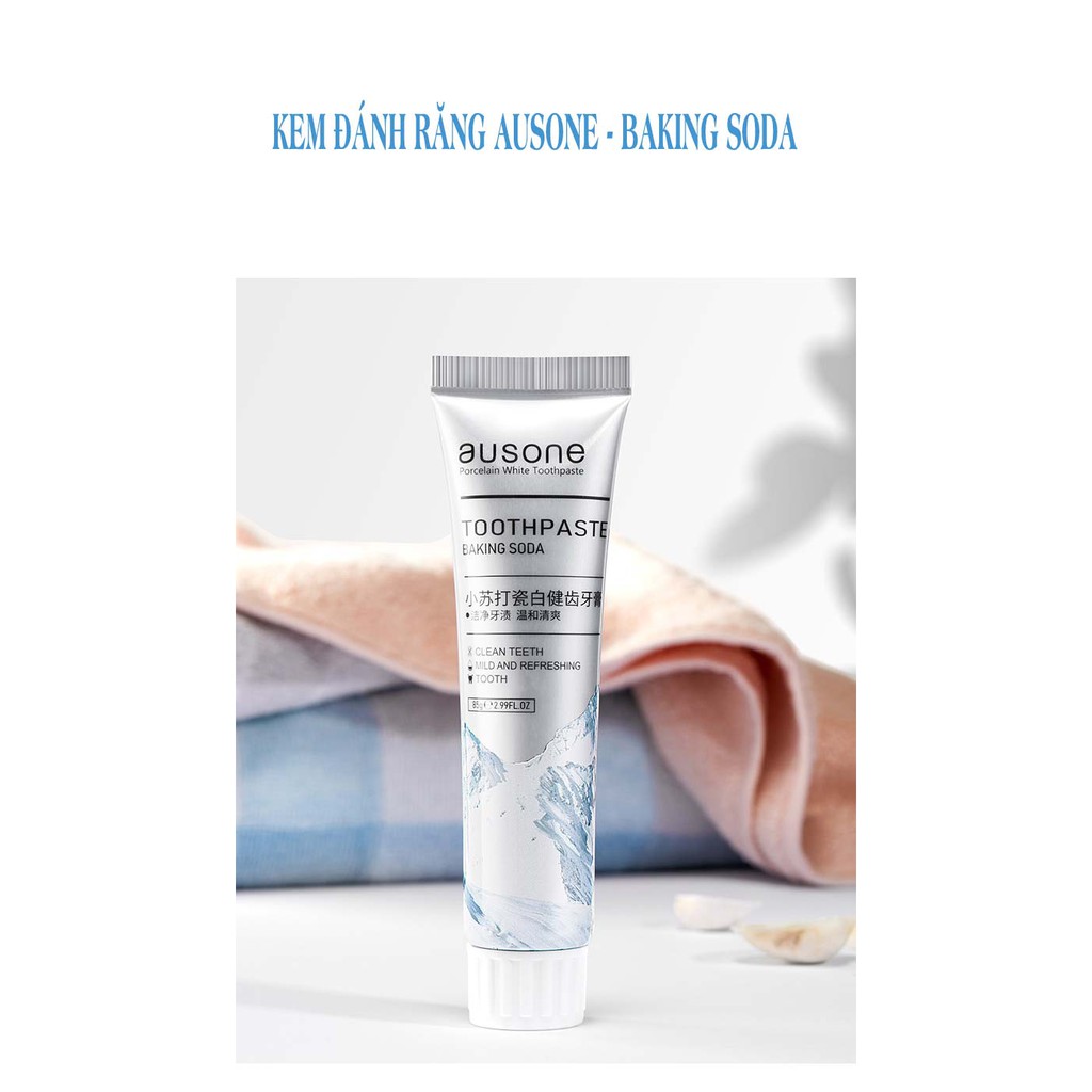 Siêu trắng - Kem đánh răng Ausone Baking Soda
