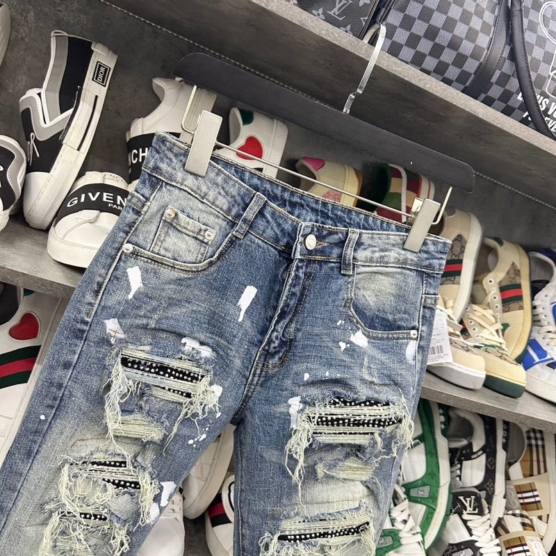 Quần Jean Vladak Vẩy Sơn Vá Da Nhăn Đen Quần Bò Nam Xanh Sẫm Vladak Lót Da  Cao Cấp Chất Co Dãn 4 Chiều chính hãng