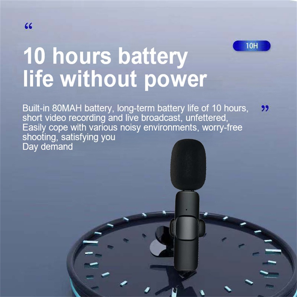 Wireless 3.5mm、type-C Lavalier Microphone Omnidirectional Condenser Mic For Camera Speaker Smartphone Recording Microphone K35