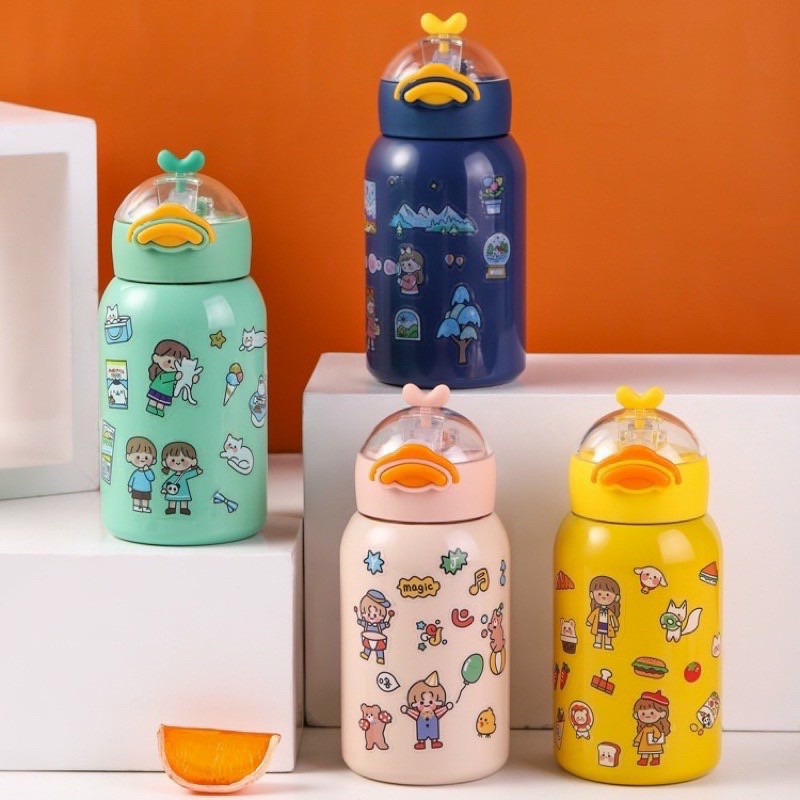 Bình Nước Giữ Nhiệt Cao Cấp Hình Vịt Con cute