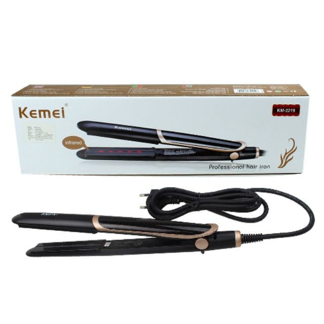 [HCM]Máy Uốn Duỗi Tóc 2 in 1 Kemei 2219 Cao Cấp