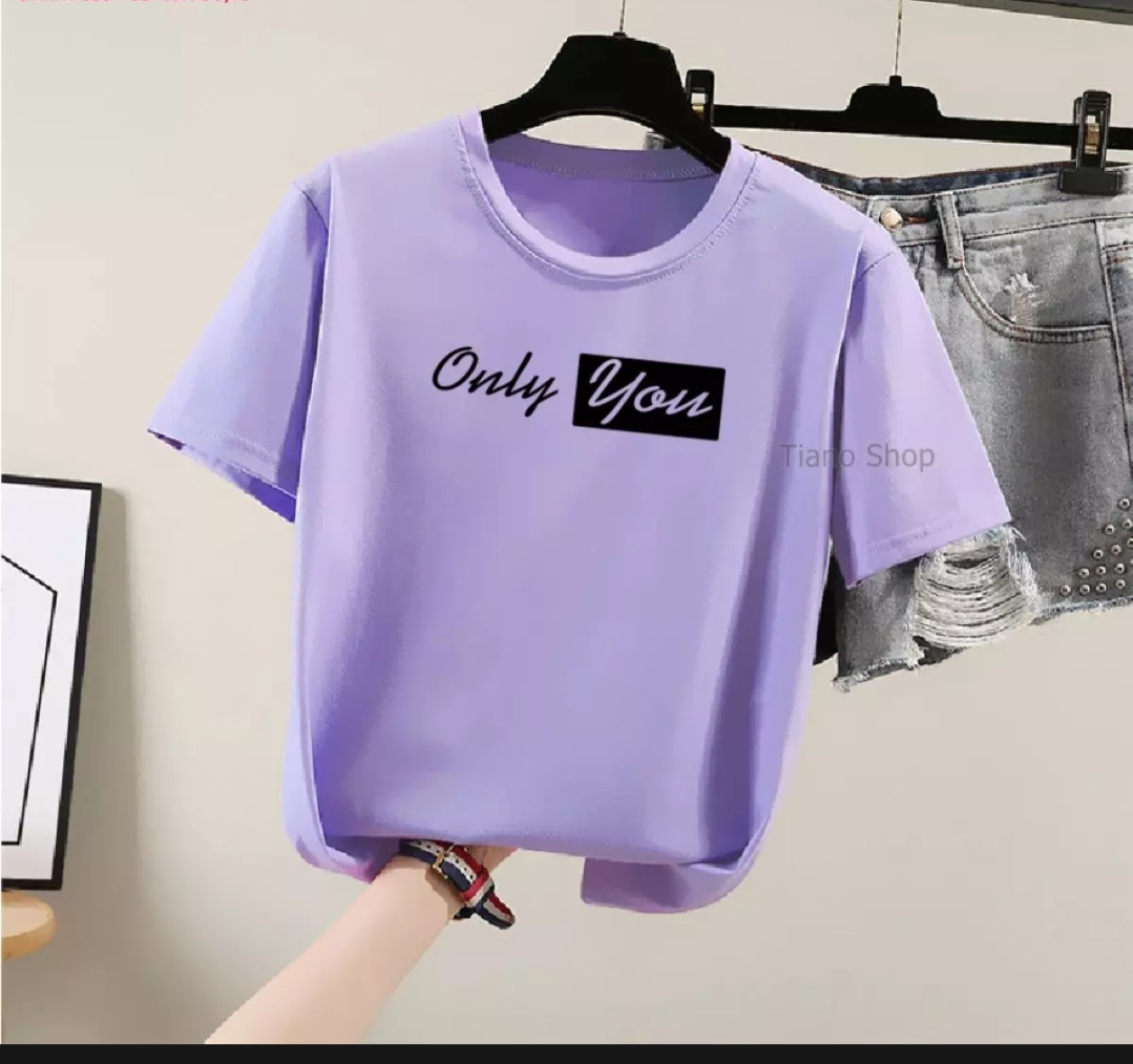 [HCM]Áo thun nữ form rộng Hàn Quốc in hình Only You dễ thương vải dày mịn mát hình in không phai không dính giặt