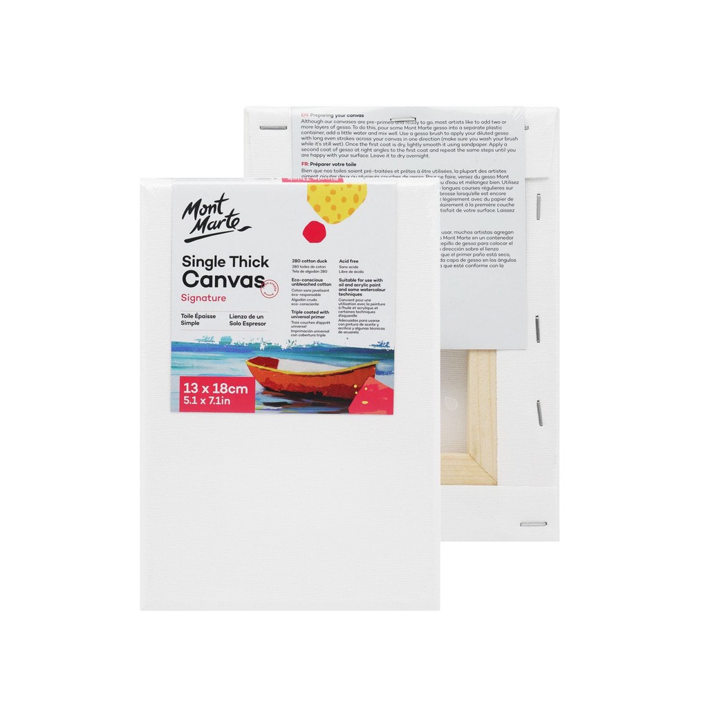 Khung canvas 13x18cm mont marte single thick canvas signature 13x18cm csst1318