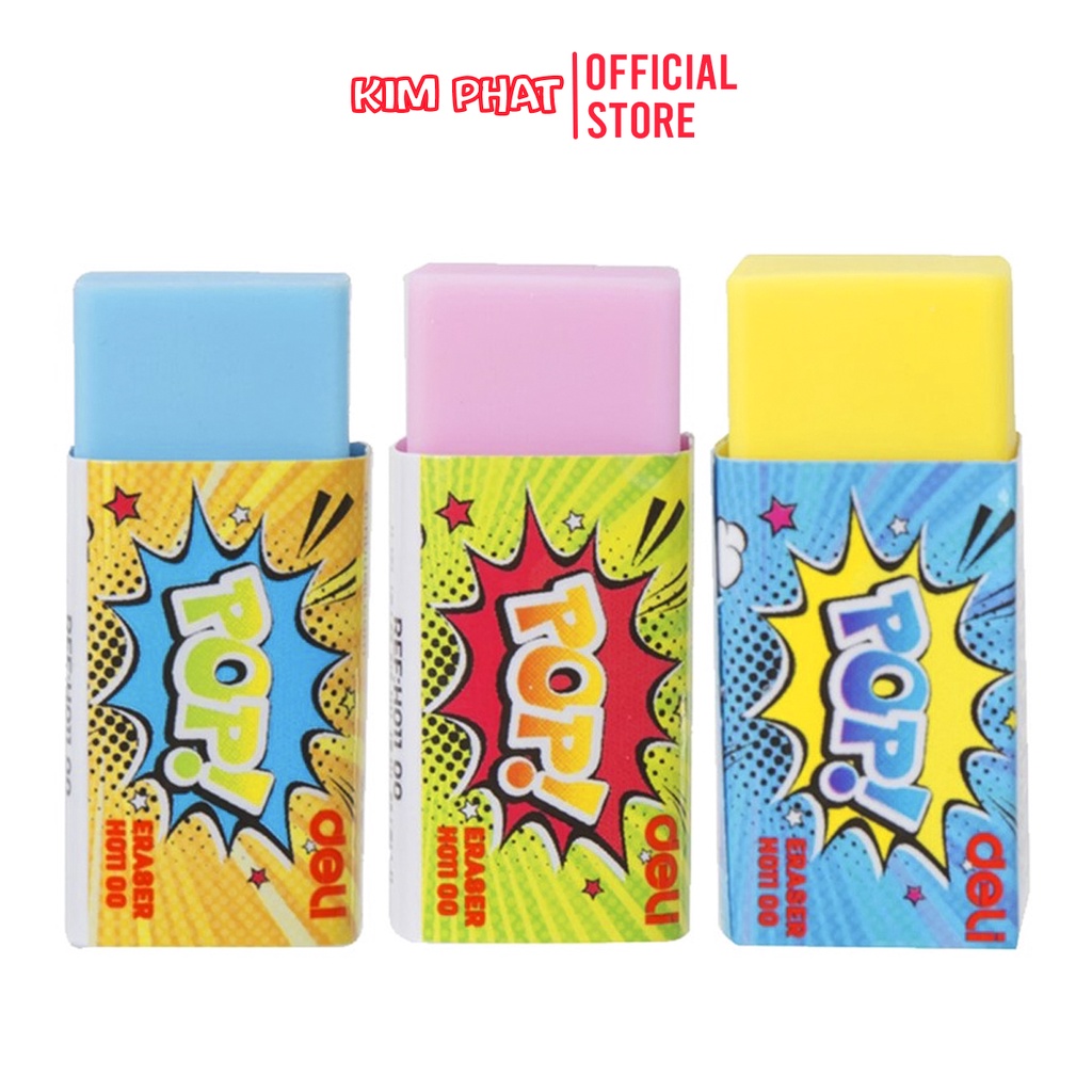 3 chiếc gôm tẩy màu nhỏ deli eh01100