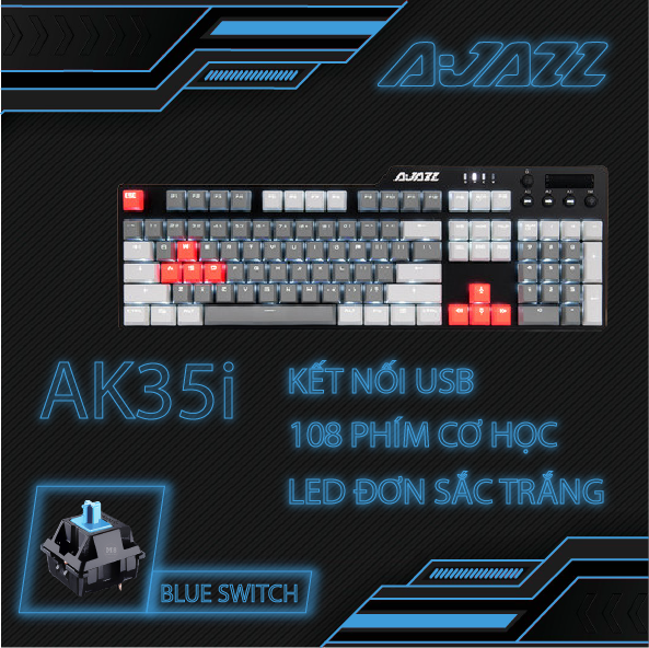 AJAZZ - Bàn phím cơ gaming AJAZZ AK35I - Bàn phím cơ 108 phím